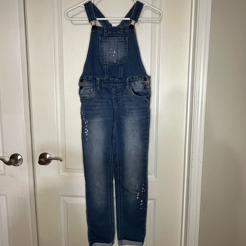Justice Size 10 Blue Denim Sequin Detail Children's Overalls